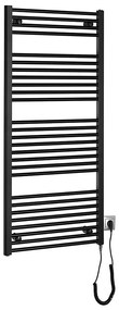 Aqualine - Kúpeľňový elektrický radiátor DIRECT-E 600W/230V 132 cm matná čierna