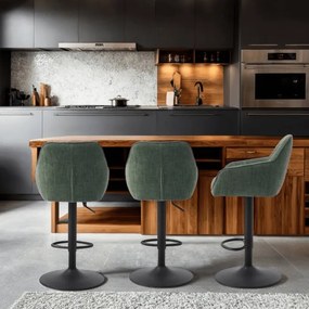 Otočná barová stolička s výškovým nastavením Avola (54850005), zelená