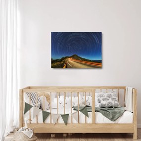 Sklenený obraz rotujúcich hviezd (70x50 cm)