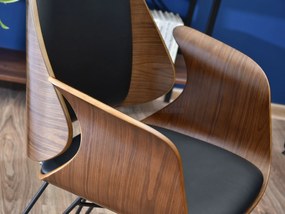 Stolička Silk (orech tmavý + čierna). Akcia -22%. Vlastná spoľahlivá doprava až k Vám domov. 1111269