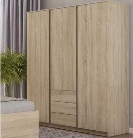 Šatníková skriňa Carlos, dub sonoma, 152 cm%