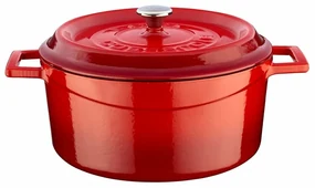 LAVA Metal Liatinový hrniec pr. 24 cm, červená, 4,5 l