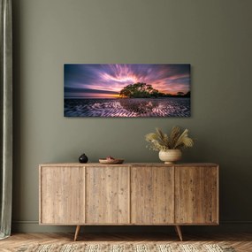 Obraz stromu na pláži (120x50 cm)
