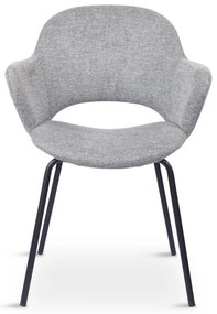 Svetlosivé čalúnené jedálenské kreslá v súprave 2 ks Rowley – Unique Furniture