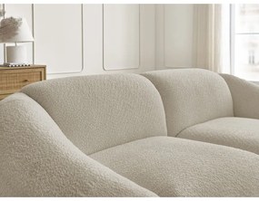 Béžová pohovka z textílie bouclé 230 cm Tina – Bobochic Paris