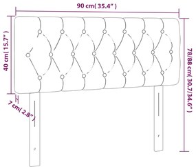 Čelo k boxpringovej posteli 90 cm tmavosivé