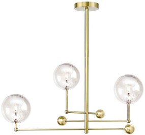 Toolight Toolight, Závesná lampa sklenené gule 3 ks APP918-3CP, zlatá, OSW-03230