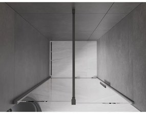 Mexen Velar, posuvné dvere do otvoru 90x200 cm, 8mm číre sklo, grafitová matná, 871-090-000-01-66