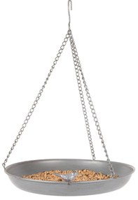 Závesné napájadlo pre vtáky Round, 45x30,5 cm, kov, sivá