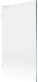 Mexen Lunar L, 1-krídlová vaňová zástena 100 x 150 cm, 8mm číre sklo, biely profil, 897L-100-000-20-00