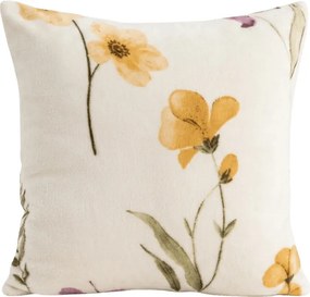 Obojstranná obliečka na vankúšik DUO SENSE WILDELLA 45x45 cm mikroplyš/flanel, krémový