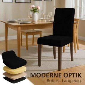 Sada 2 ks jedálenských stoličiek Ina látka cord, antik tmavá - čierna