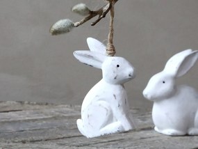 Závesná drevená dekorácia králik - 7*3*10 cm