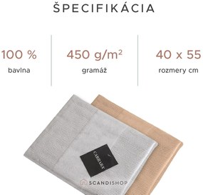 Uterák CARRARA 40x55 cm svetlosivý, 100% bavlna
