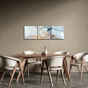 Obraz - Mramor (s hodinami) (90x30 cm)