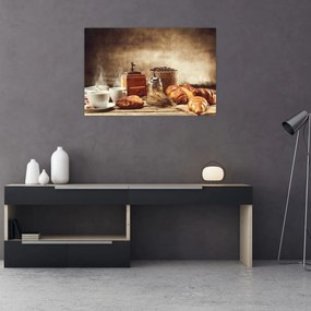 Obraz - Káva a raňajky (90x60 cm)