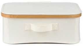 Úložný box G21 40 x 30 x 15 cm, bambusový s vekom, béžový