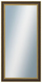DANTIK - Zrkadlo v rámu, rozmer s rámom 60x120 cm z lišty ZVRATNÁ čiernozlatá plast (3071)