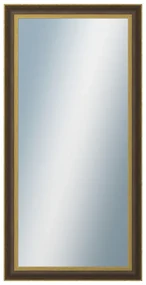 DANTIK - Zrkadlo v rámu, rozmer s rámom 60x120 cm z lišty ZVRATNÁ čiernozlatá plast (3071)