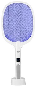 LED elektrický lapač hmyzu 2v1 s LCD, 1200 mAh/5V, biely