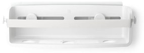 Biela samodržiaca kúpeľňová polička z recyklovaného plastu Flex Adhesive – Umbra