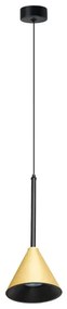 Luster na lanku CONE 1xGU10/10W/230V zlatá/čierna