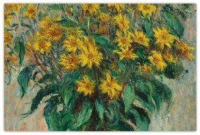 Obraz - Claude Monet, Jerusalem Artichoke Flowers, reprodukcia (90x60 cm)