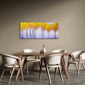 Obraz žltých stromov (120x50 cm)