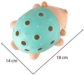 KIK Montessori senzorický vzdelávací ježko modrý – hračka na jemnú motoriku pre deti 18m+