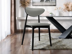 Čalúnená jedálenská stolička KT65/C, Dostupné poťahy: Magic Velvet 2216, Farby: czarny