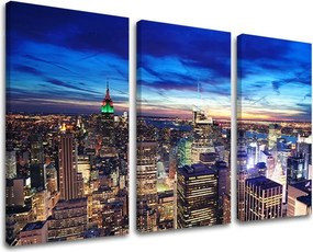 Obraz na stenu 3 dielny MESTO ME049E30 - 90x60 cm