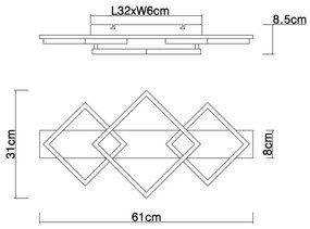 Globo 67294D2 - LED Stropné svietidlo BEATRIX LED/24W/230V