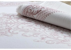 Luxusný kusový koberec akryl Tonga ružový ovál 80x300cm