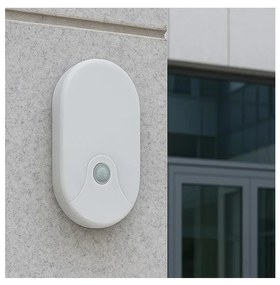 LED vonkajšie nástenné svietidlo s pohybovým senzorom LED/18W/230V IP44 biele