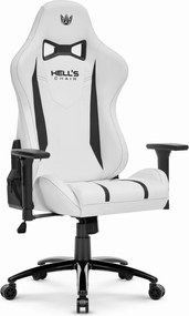 Herná ergonomická stolička HC-1013 – biele kancelárske kreslo s 3D podrúčkami