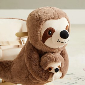 Spielwerk Hojdací leňochod s bezpečnostným pásom, hnedá