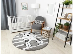 Koberec KRUH PETIT PUPPY PSÍK sivý
