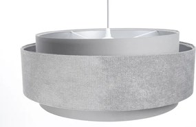 Luster na lanku DOBLO 1xE27/60W/230V pr. 60 cm šedá/strieborná