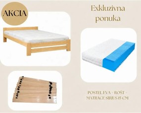 ECOMATRACE SET postel EVA + rošt XD s 16 lamel + matrace Sirius 15 cm Rozmery 160x200