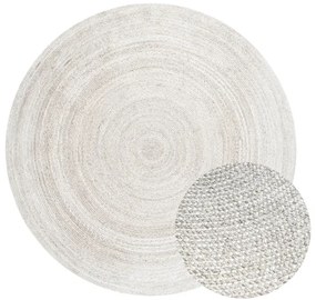 Koberec Hanse Home Jute Braided Rangpur biely kruh
