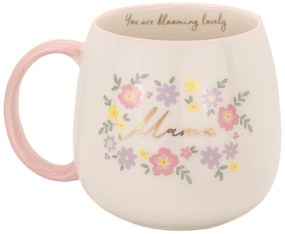 Svetloružový porcelánový hrnček 450 ml Mama You Are Blooming – Sass &amp; Belle