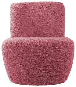 Ružové kreslo z textílie buklé Ada – Leitmotiv