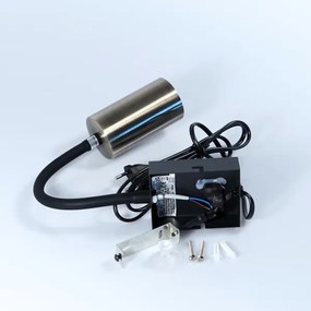 Globo 57911WM - Flexibilná nástenná lampa ROBBY 1xGU10/25W/230V čierna/mosadz