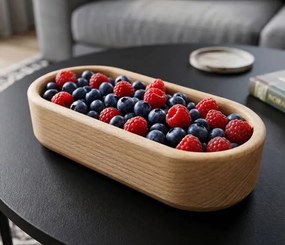 AMADEA Drevená miska ovál, masívne drevo, rozmer 18x8x4, 5 cm