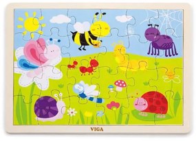 Detské drevené puzzle Lúka