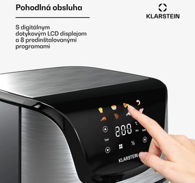 Klarstein AeroVital Deluxe teplovzdušná fritéza, 1700 W, 8 programov, vrátane príslušenstva, 200°C, Časovač