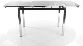 Rozkladací jedálenský stôl 110-170 cm Gerardo (čierna + chrómová) (pre 4 až 6 osôb). Vlastná spoľahlivá doprava až k Vám domov. 1050184