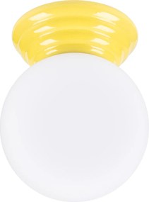 Stropné svietidlo Zori, 1x biele sklenené tienidlo, y