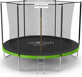 JU Trampolína 8 ft s rebríkom a vnútornou sieťou, čierna