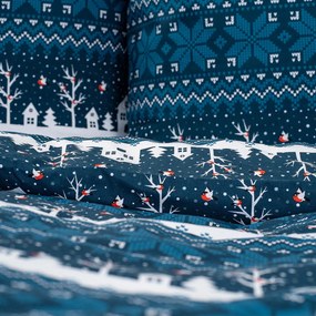 4Home Bavlnené obliečky Winter village, 160 x 200 cm, 70 x 80 cm